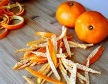 How to make candied peel from tangerine peels: different cooking options